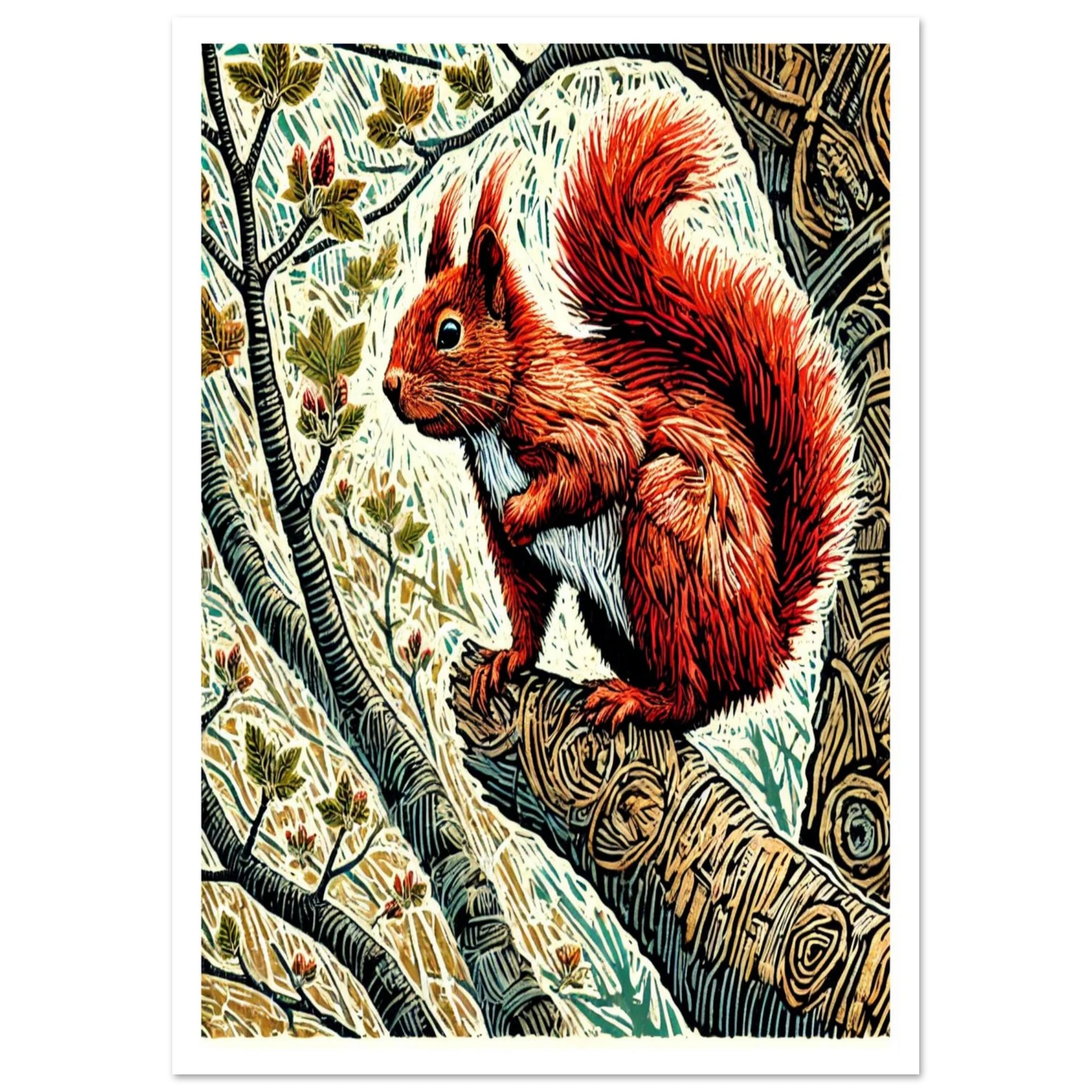 Red Squirrel in a tree