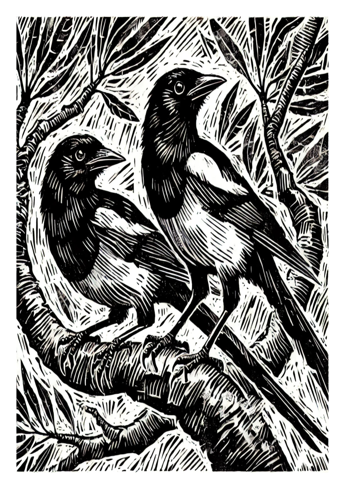 Magpies in the Tree